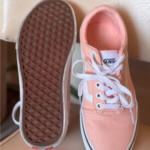 Vans Peach Canvas Sneakers with White Accents - Size 6 Women’s